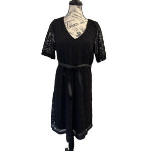 Oh Baby By Motherhood Maternity Dress Size Large Black Lace
